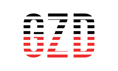 GZD three initial letter iconic line negative space minimal logo design vector template. monogram, abstract, wordmark, business, typography, minimalist, brand, company, flat, modern, unique, simple