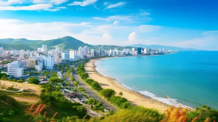  Vung Tau city and coast, Vietnam. Vung Tau is a famous tourism coastal city in the South of Vietnam. Travel concept © Ziyan Yang