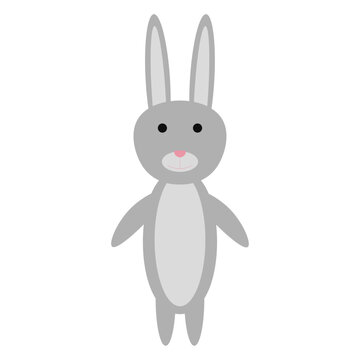 Rabbit, hare cartoon. Vector illustration