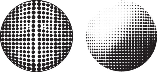 Abstract Halftone Dot tone effect pattern texture grunge vector graphic illustration.geometric element art shape modern creative pop vintage monochrome print frame