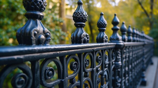 Macro shot of the ornate wrought ironwork on a Victorian era bridge, emphasizing the blend of aesthetics and functionality
