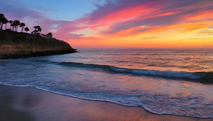 Fototapeta na wymiar Tranquil Coastal Sunset