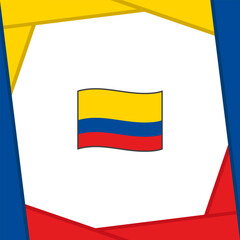 Colombia Flag Abstract Background Design Template. Colombia Independence Day Banner Social Media Post. Colombia Banner