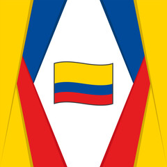 Colombia Flag Abstract Background Design Template. Colombia Independence Day Banner Social Media Post. Colombia Background