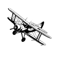 Vintage Airplane Icon Generative AI