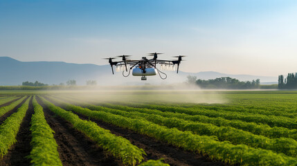 Smart farm drone flying spray