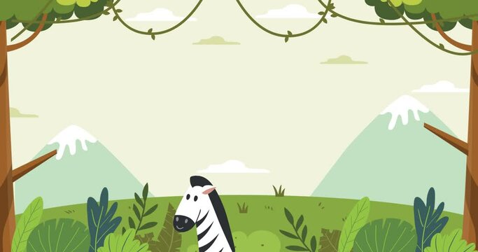 kids animal animation cartoon zebras cute