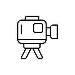 Video recorder outline icons, minimalist vector illustration ,simple transparent graphic element .Isolated on white background