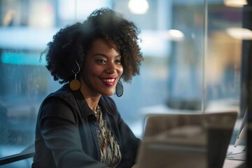 a woman smiling at the camera