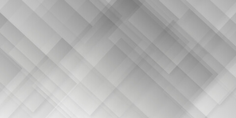 Fototapeta premium Modern Abstract white background design with layers of textured white transparent material in triangle and squares shapes. White color technology concept geometric line vector background.