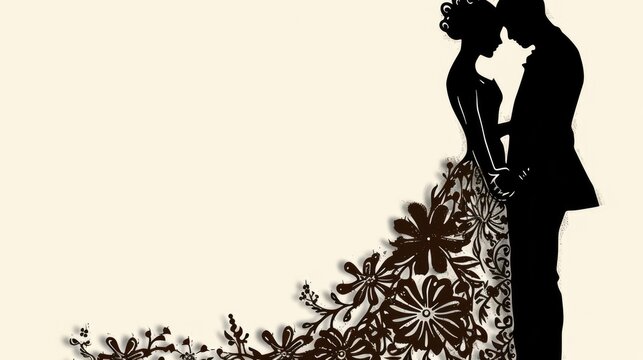 Romantic allure: captivating wedding invitation card adorned with text wedding, blending elegance and sentiment in beautiful design, perfect for announcing and inviting to joyous celebration of love.