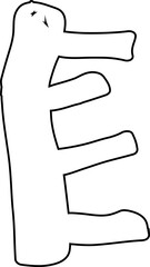 Abstract figure drawing doodle design.