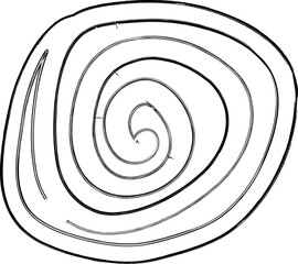 Abstract figure drawing doodle design.