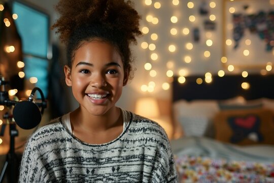 a girl smiling at camera