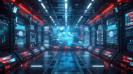 Fototapeta premium Cutting-Edge Biomedical Exploration: Scientist with Test Tubes and DNA Sequencing