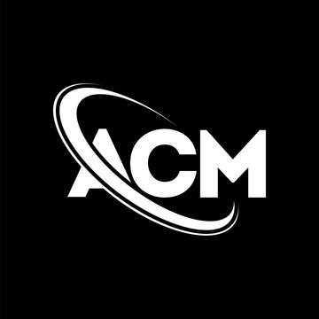 ACM logo. ACM letter. ACM letter logo design. Intitials ACM logo linked with circle and uppercase monogram logo. ACM typography for technology, business and real estate brand.