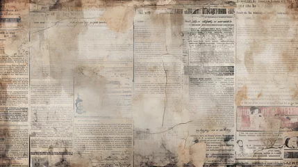 Foto auf Leinwand Newspaper paper grunge vintage old aged texture background ©  Mohammad Xte