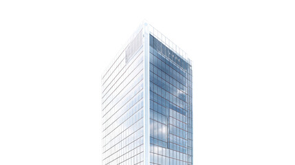 Obraz premium Modern skyscraper isolated on transparent and white background.PNG image