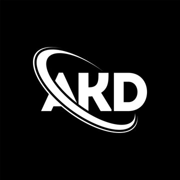 AKD logo. AKD letter. AKD letter logo design. Initials AKD logo linked with circle and uppercase monogram logo. AKD typography for technology, business and real estate brand.