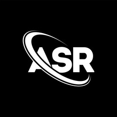 ASR logo. ASR letter. ASR letter logo design. Initials ASR logo linked with circle and uppercase monogram logo. ASR typography for technology, business and real estate brand.