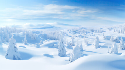 Fototapeta na wymiar sunny beautiful peaceful day in winter, wallpaper design