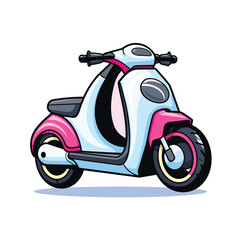 kawaii motorbike sport vector