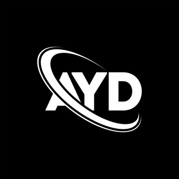 AYD logo. AYD letter. AYD letter logo design. Initials AYD logo linked with circle and uppercase monogram logo. AYD typography for technology, business and real estate brand.