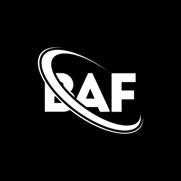 BAF logo. BAF letter. BAF letter logo design. Intitials BAF logo linked with circle and uppercase monogram logo. BAF typography for technology, business and real estate brand.