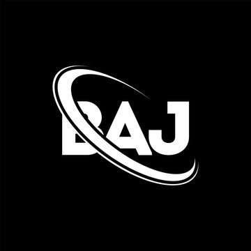 BAJ logo. BAJ letter. BAJ letter logo design. Intitials BAJ logo linked with circle and uppercase monogram logo. BAJ typography for technology, business and real estate brand.
