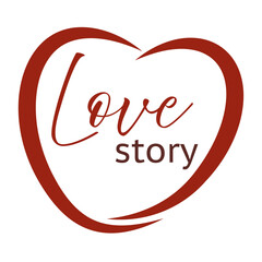 A love story symbol. Romantic life icons. Symbol of love.