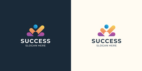 People Success health life logo vector template.
