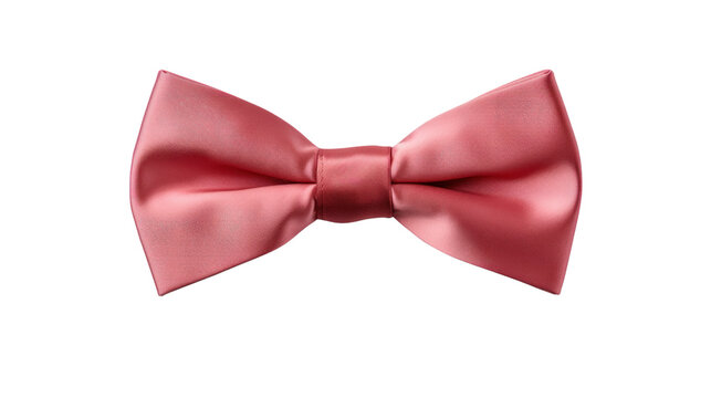Red bow isolated on transparent and white background.PNG image.
