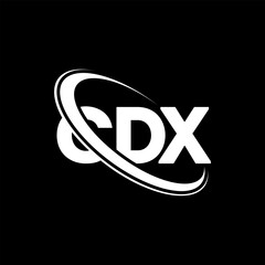 CDX logo. CDX letter. CDX letter logo design. Initials CDX logo linked with circle and uppercase monogram logo. CDX typography for technology, business and real estate brand.