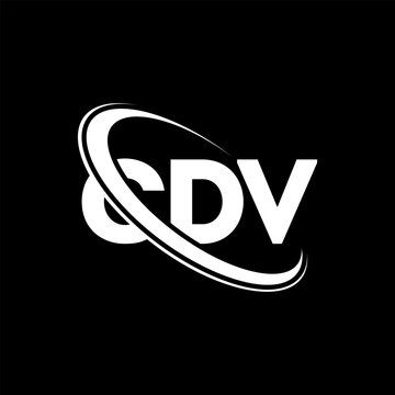CDV logo. CDV letter. CDV letter logo design. Initials CDV logo linked with circle and uppercase monogram logo. CDV typography for technology, business and real estate brand.