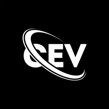 CEV logo. CEV letter. CEV letter logo design. Initials CEV logo linked with circle and uppercase monogram logo. CEV typography for technology, business and real estate brand.