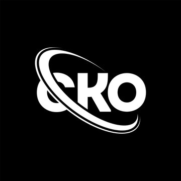 CKO logo. CKO letter. CKO letter logo design. Initials CKO logo linked with circle and uppercase monogram logo. CKO typography for technology, business and real estate brand.