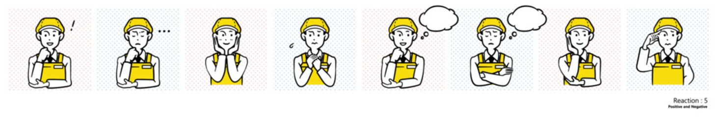 人物イラスト｜店員（リアクション5）