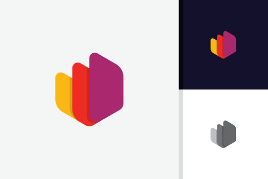 Layers logo design icon vector template