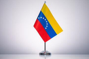 Venezuela flag with a gray and clean background.