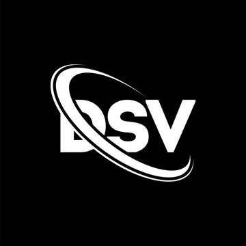 DSV logo. DSV letter. DSV letter logo design. Initials DSV logo linked with circle and uppercase monogram logo. DSV typography for technology, business and real estate brand.