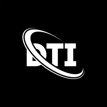 DTI logo. DTI letter. DTI letter logo design. Initials DTI logo linked with circle and uppercase monogram logo. DTI typography for technology, business and real estate brand.