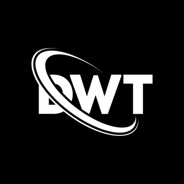 DWT logo. DWT letter. DWT letter logo design. Initials DWT logo linked with circle and uppercase monogram logo. DWT typography for technology, business and real estate brand.