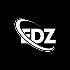 EDZ logo. EDZ letter. EDZ letter logo design. Initials EDZ logo linked with circle and uppercase monogram logo. EDZ typography for technology, business and real estate brand.