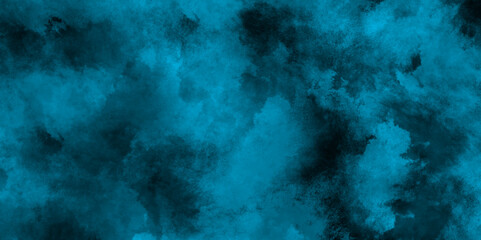 Abstract blue smoke on black background, old style dark blue grunge texture, brush painted blue background used in weeding card, cover, graphics design and web design.