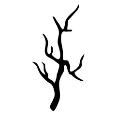 Tree Branch Silhouette Illustration 