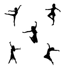 silhouette of a girl dancing, collection, set
dancing women vector
ballerina dancing silhouette
set of dancing people 