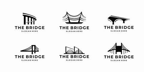 symbol of bridge logo collection. 