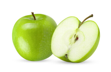green apple isolated on transparent png