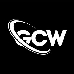 GCW logo. GCW letter. GCW letter logo design. Intitials GCW logo linked with circle and uppercase monogram logo. GCW typography for technology, business and real estate brand.