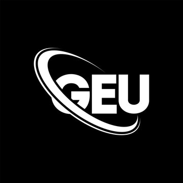 GEU logo. GEU letter. GEU letter logo design. Initials GEU logo linked with circle and uppercase monogram logo. GEU typography for technology, business and real estate brand.